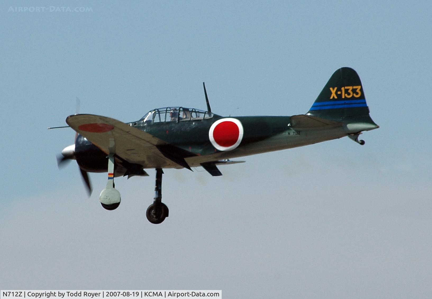 N712Z, 1942 Mitsubishi A6M3 Reisen (Zero) C/N 3869, Camarillo airshow 2007