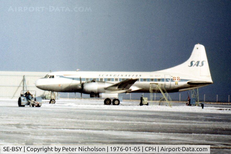 SE-BSY, 1958 Convair 440 Metropolitan C/N 503, As SE-BSY this aircraft served Scandinavian Airlines System in 1976.