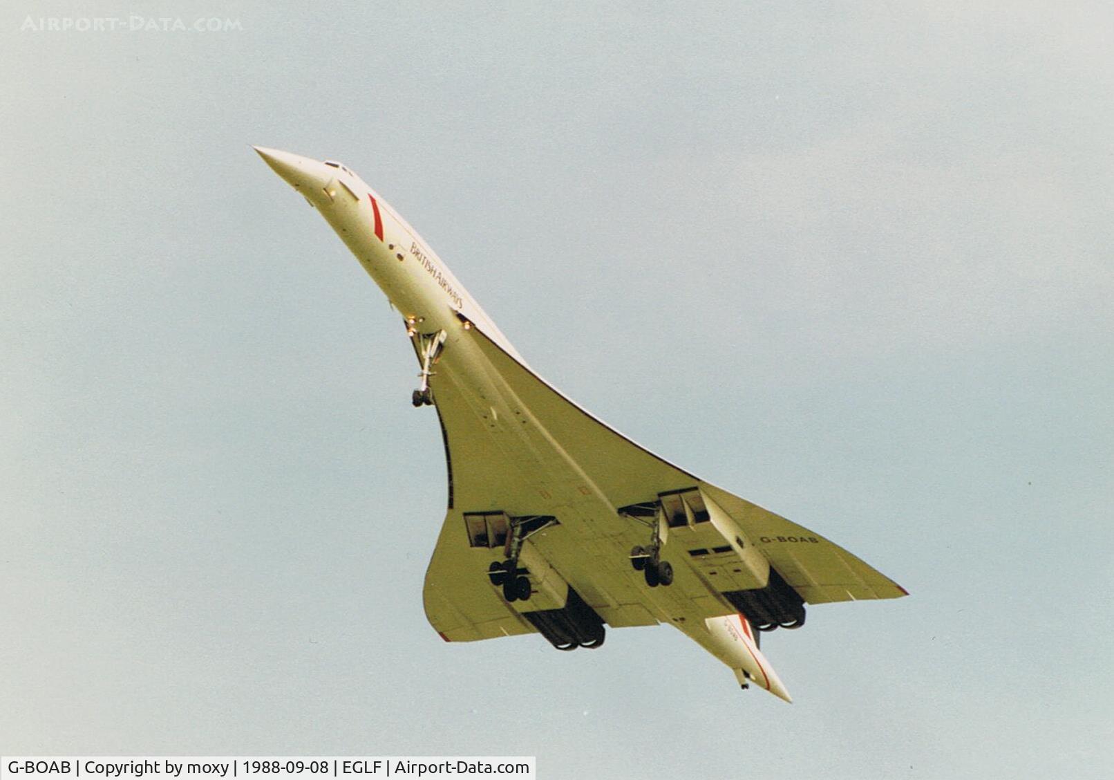 G-BOAB, 1976 Aerospatiale-BAC Concorde 1-102 C/N 100-008, CONCORDE AT FARNBOROUGH