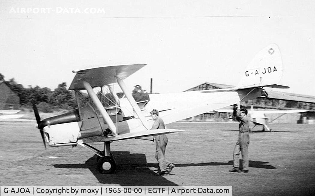 G-AJOA, 1940 De Havilland DH-82A Tiger Moth II C/N 83167, TIGER MOTH BEING MANHANDLED