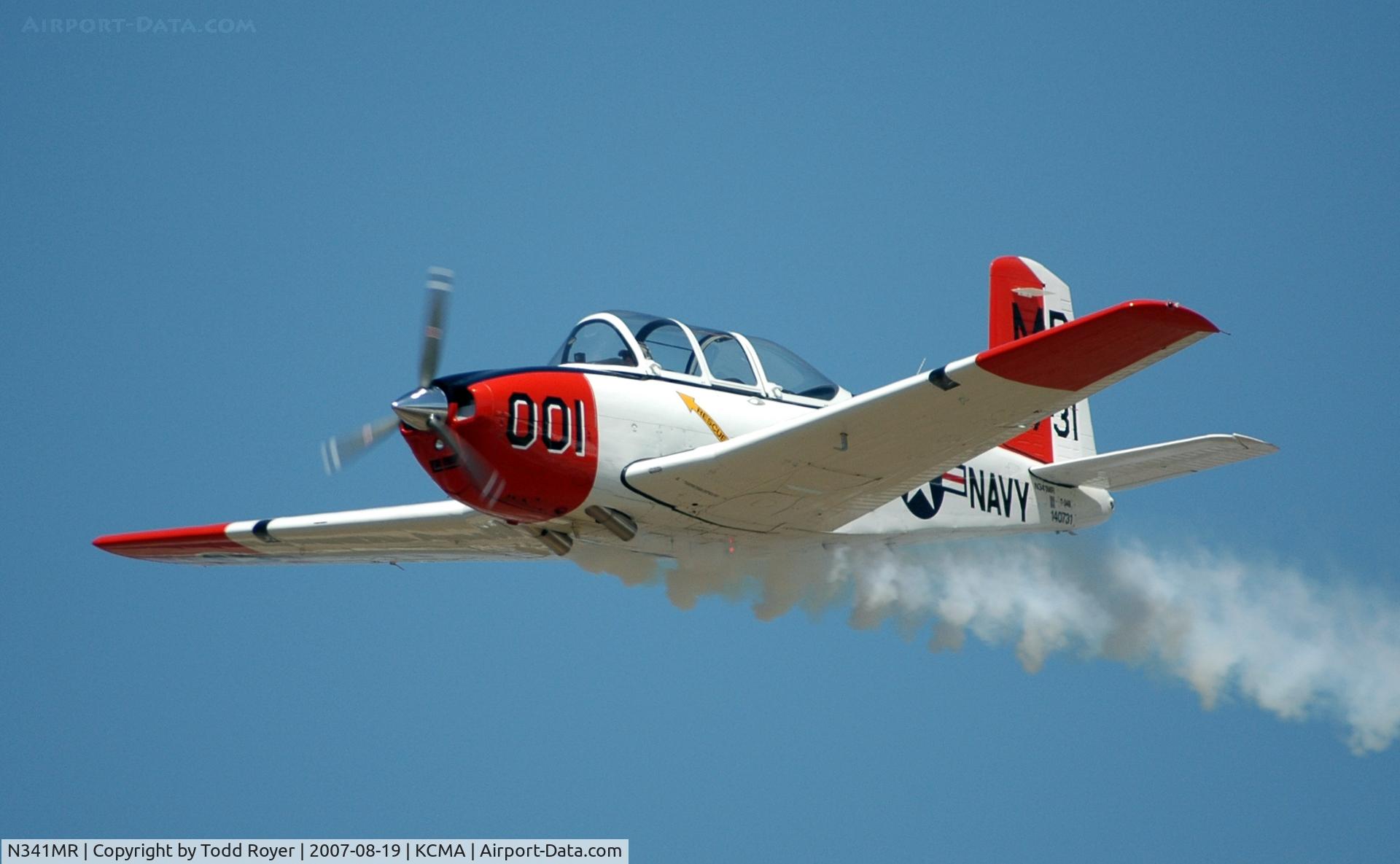 N341MR, 1955 Beech D-45 (T-34B) Mentor C/N BG-65, Camarillo airshow 2007