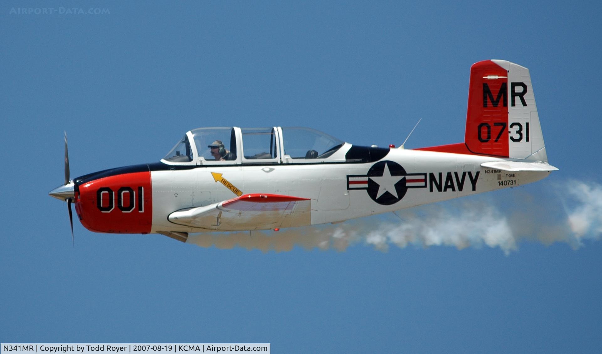 N341MR, 1955 Beech D-45 (T-34B) Mentor C/N BG-65, Camarillo airshow 2007