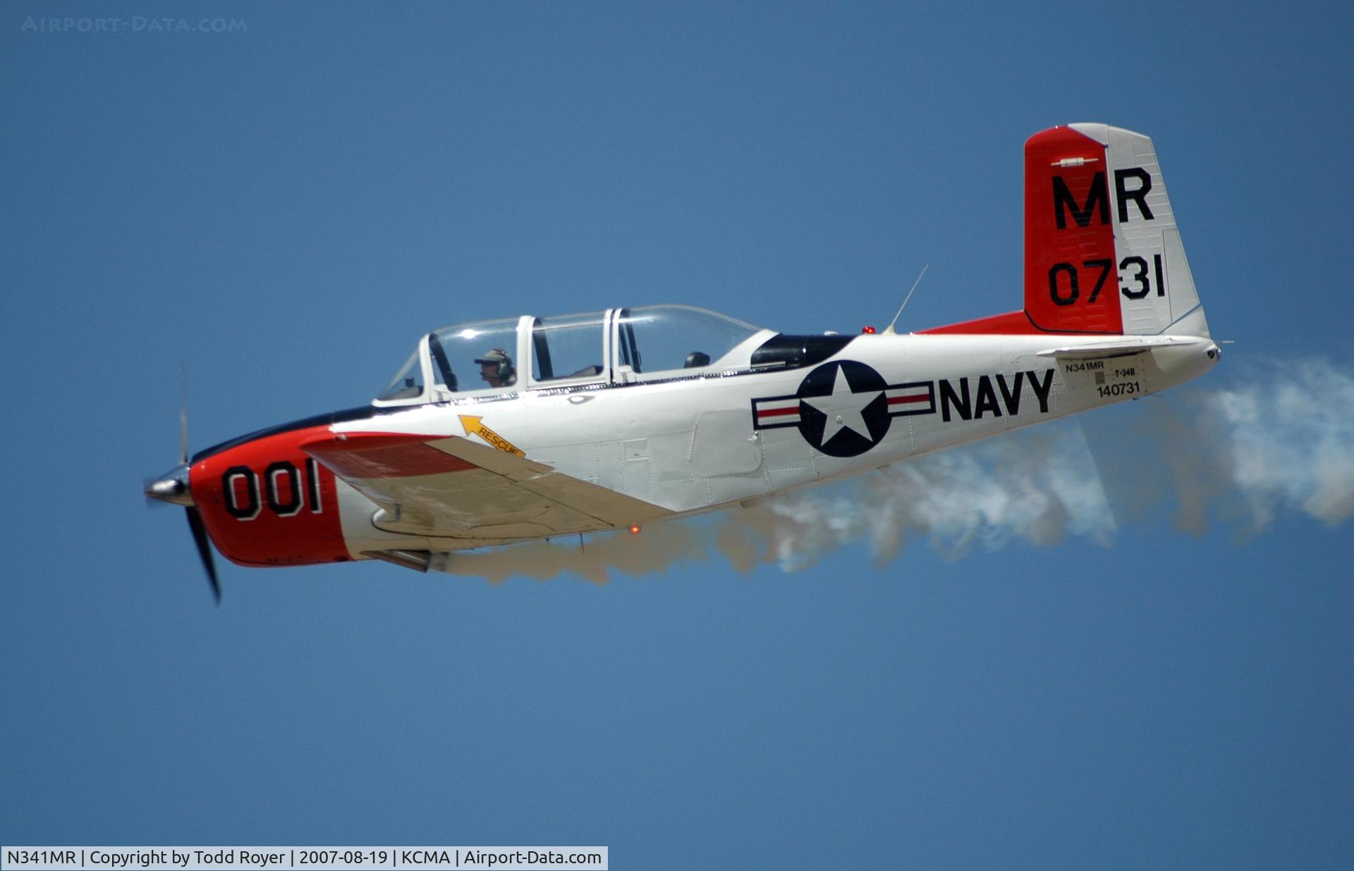 N341MR, 1955 Beech D-45 (T-34B) Mentor C/N BG-65, Camarillo airshow 2007