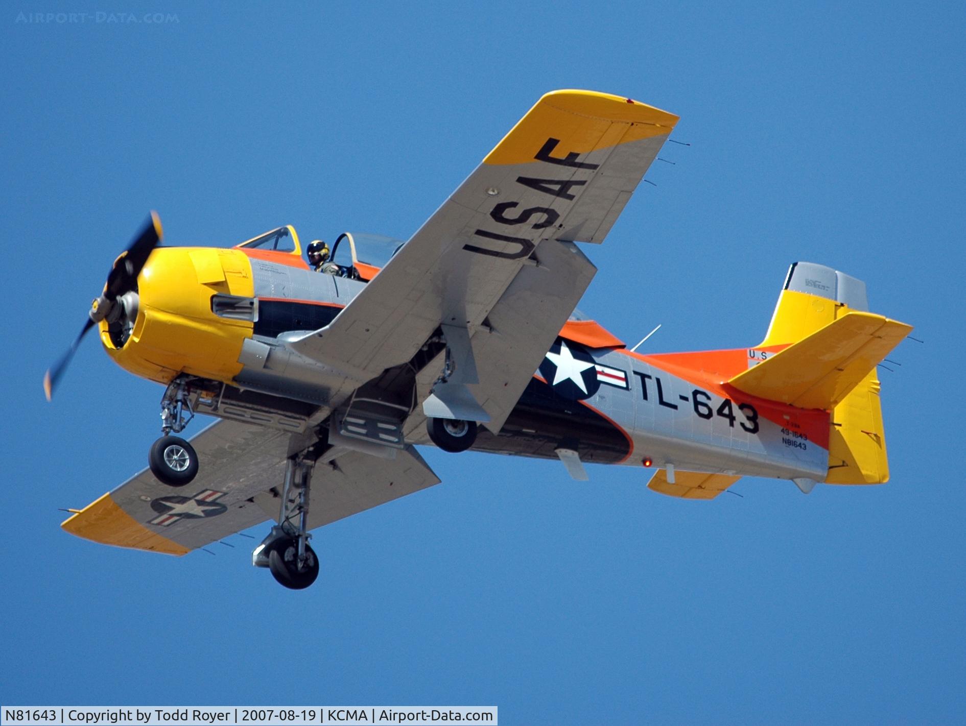 N81643, 1949 North American T-28A Trojan C/N 159-155 (49-1643), Camarillo airshow 2007