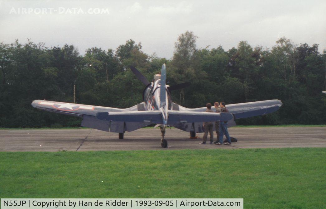 N55JP, 1945 Goodyear FG-1D Corsair C/N 3205, 1993 air show, Zoersel-Oostmalle AB, Belgium