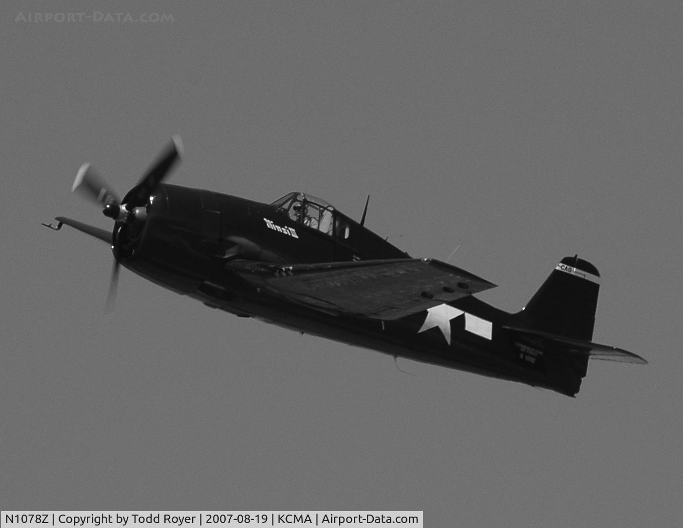 N1078Z, 1963 Grumman F6F-5 Hellcat C/N 27354801-66, Camarillo airshow 2007