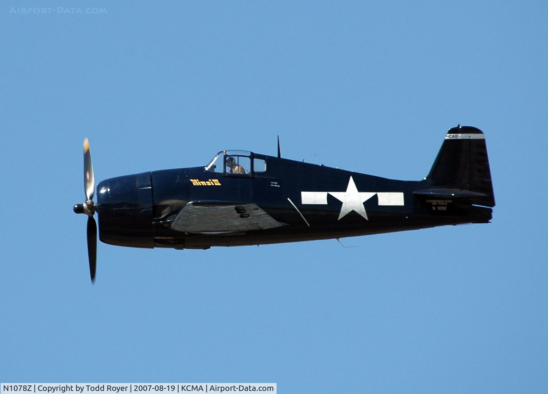 N1078Z, 1963 Grumman F6F-5 Hellcat C/N 27354801-66, Camarillo airshow 2007