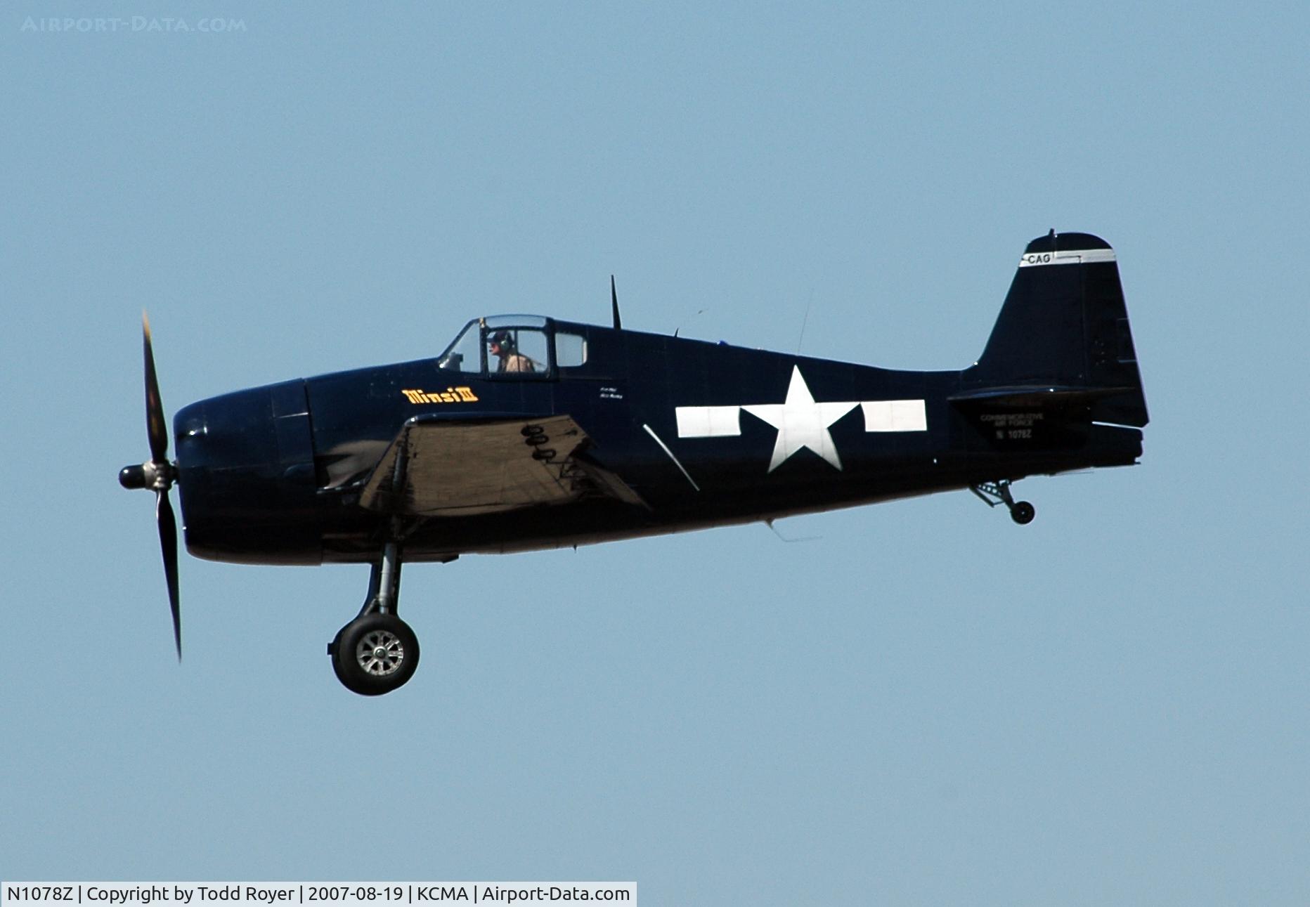 N1078Z, 1963 Grumman F6F-5 Hellcat C/N 27354801-66, Camarillo airshow 2007