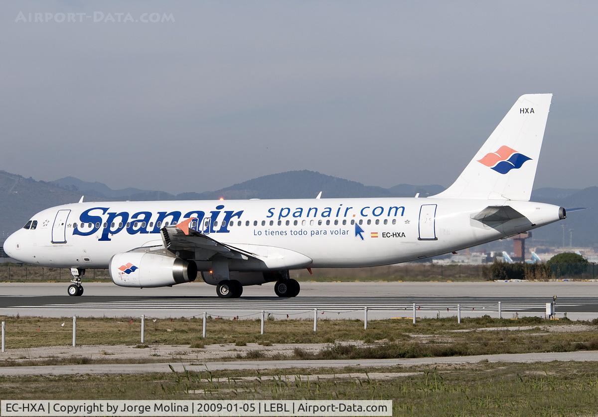EC-HXA, 2001 Airbus A320-232 C/N 1497, Previous take off RWY 25L.