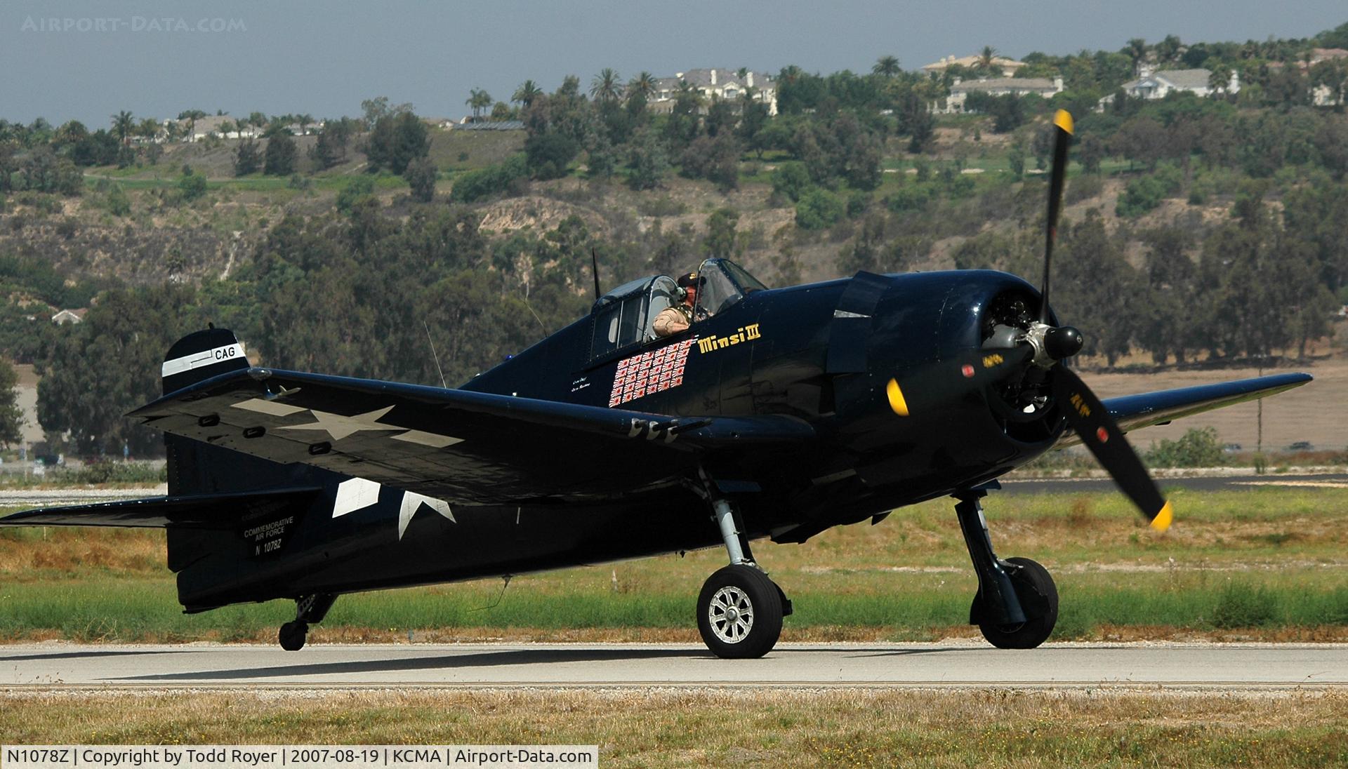 N1078Z, 1963 Grumman F6F-5 Hellcat C/N 27354801-66, Camarillo airshow 2007