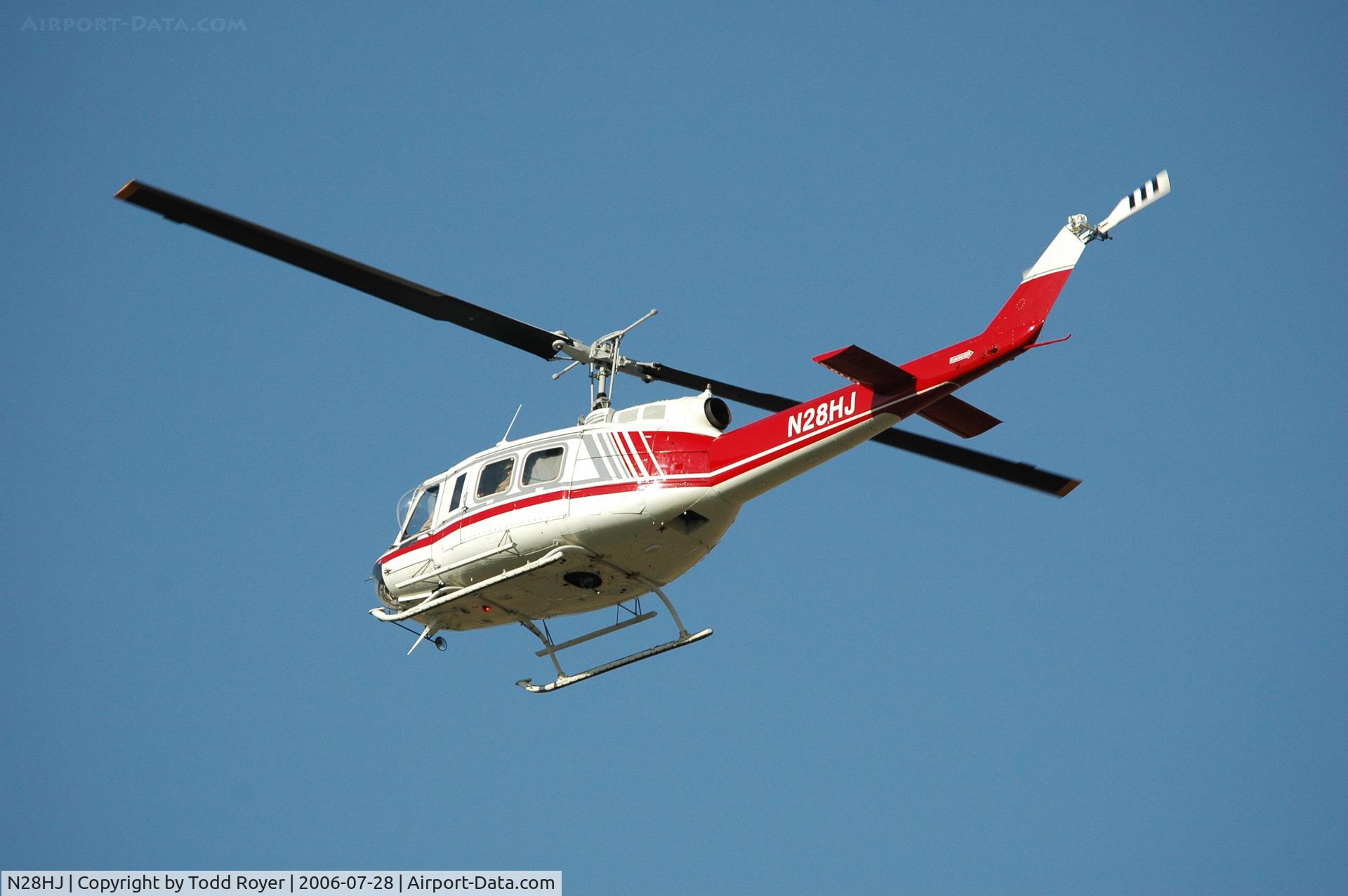 N28HJ, 1968 Bell 205A-1 C/N 30006, Working a fire near Frazier Park, California.