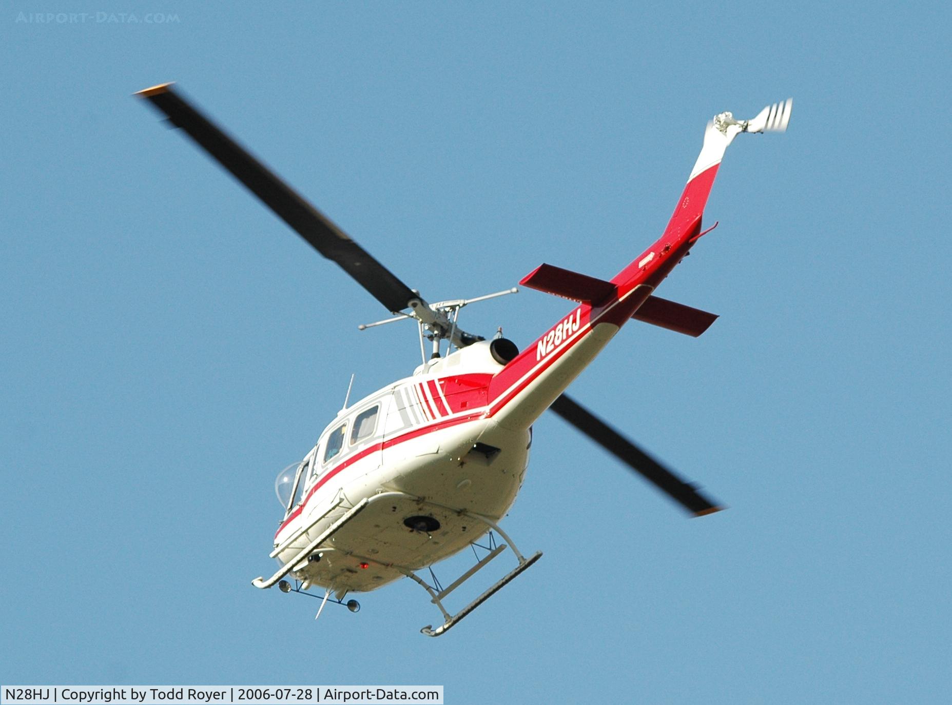 N28HJ, 1968 Bell 205A-1 C/N 30006, Working a fire near Frazier Park, California.