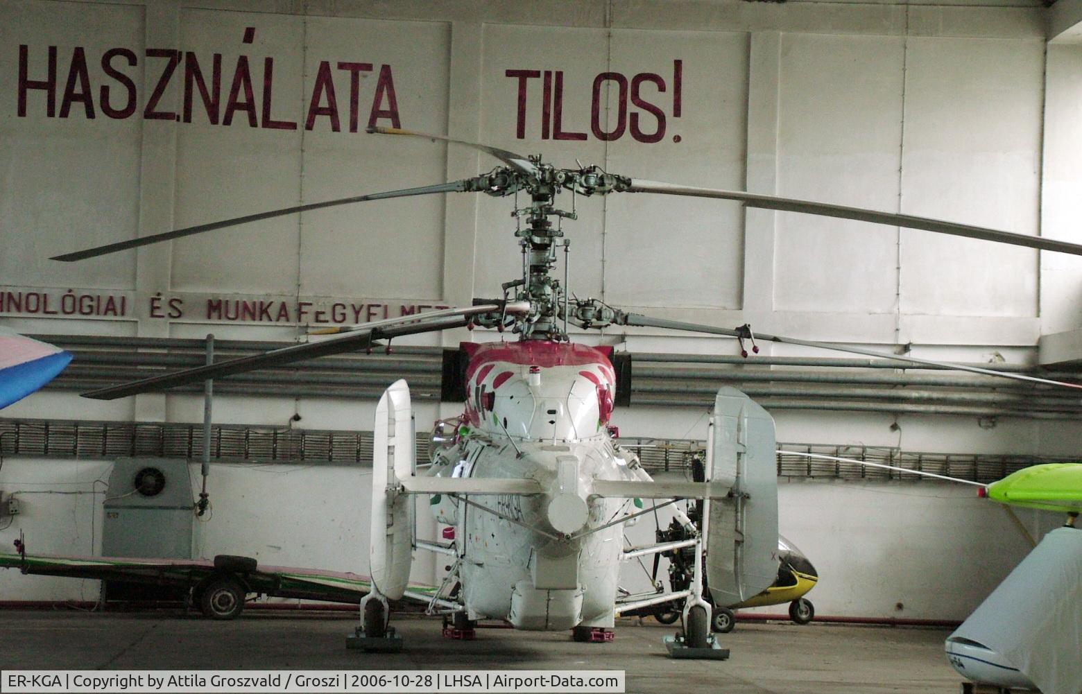 ER-KGA, 1989 Kamov Ka-32T Helix C C/N 2991101, Szentkirályszabadja (LHSA) Hungary, hangar.