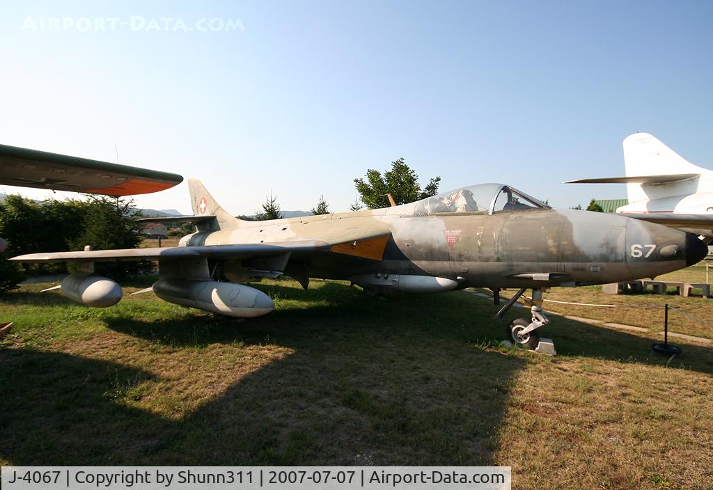 J-4067, Hawker Hunter F.58 C/N 41H-697434, S/n XE55 - Preserved Swiss Hunter