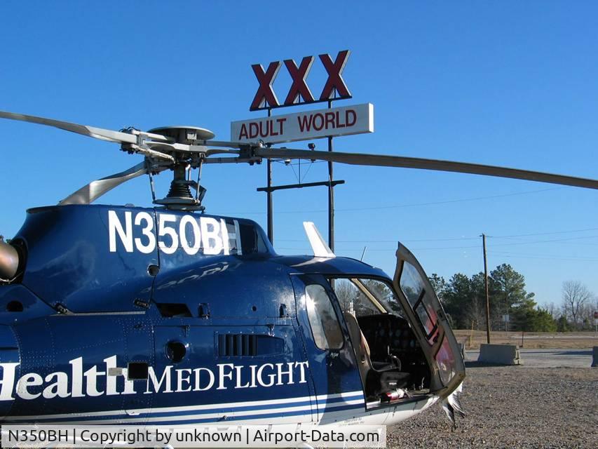 N350BH, Eurocopter AS-350B-2 Ecureuil Ecureuil C/N 2813, after a multiple birdstrike