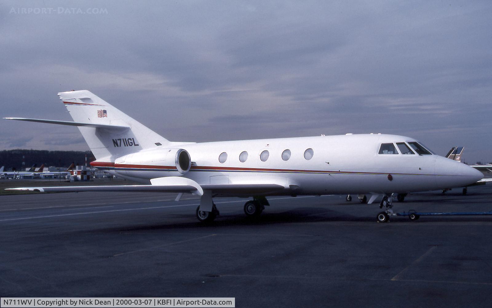 N711WV, 1979 Dassault Fan Jet Falcon (20F) C/N 396, Seen here as N711GL and currently registered N711WV as posted