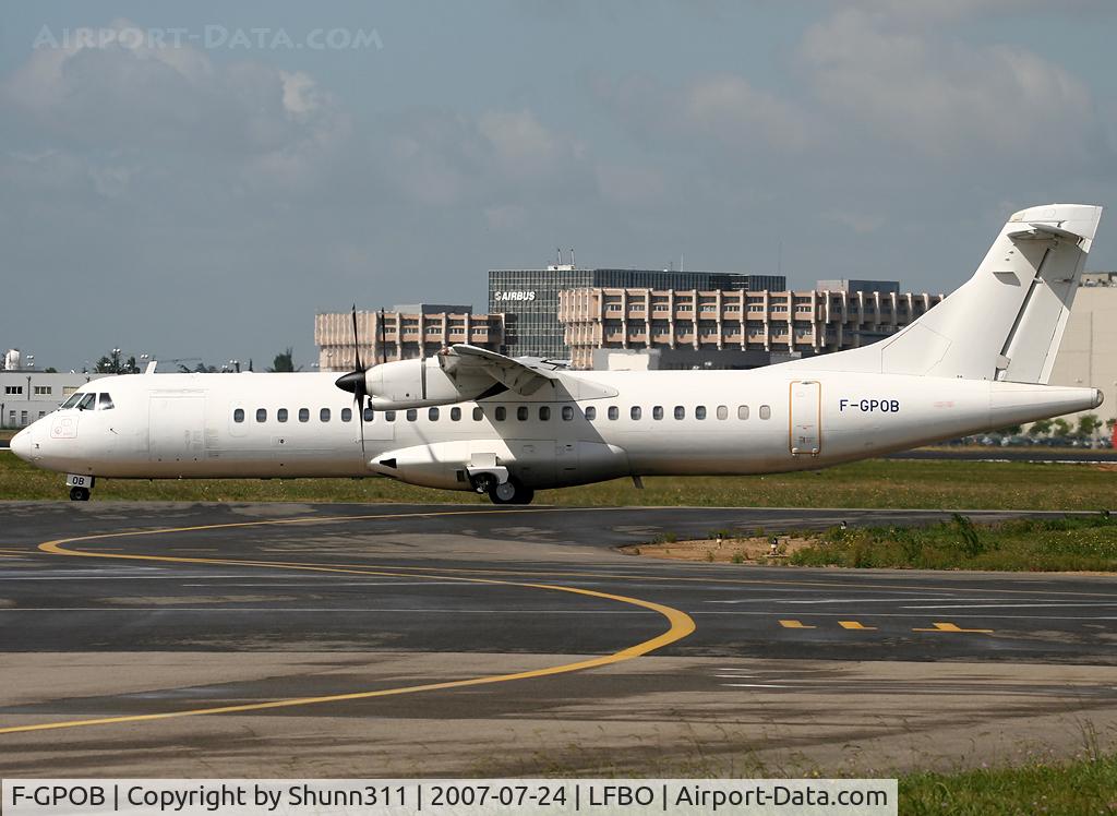 F-GPOB, 1990 ATR 72-202 C/N 207, Rolling holding point rwy 32R for departure...
