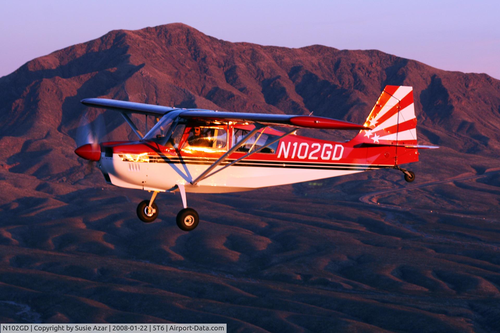 N102GD, 1995 American Champion 8KCAB Decathlon C/N 751-95, Taken near Franklin Mountain, El Paso Texas