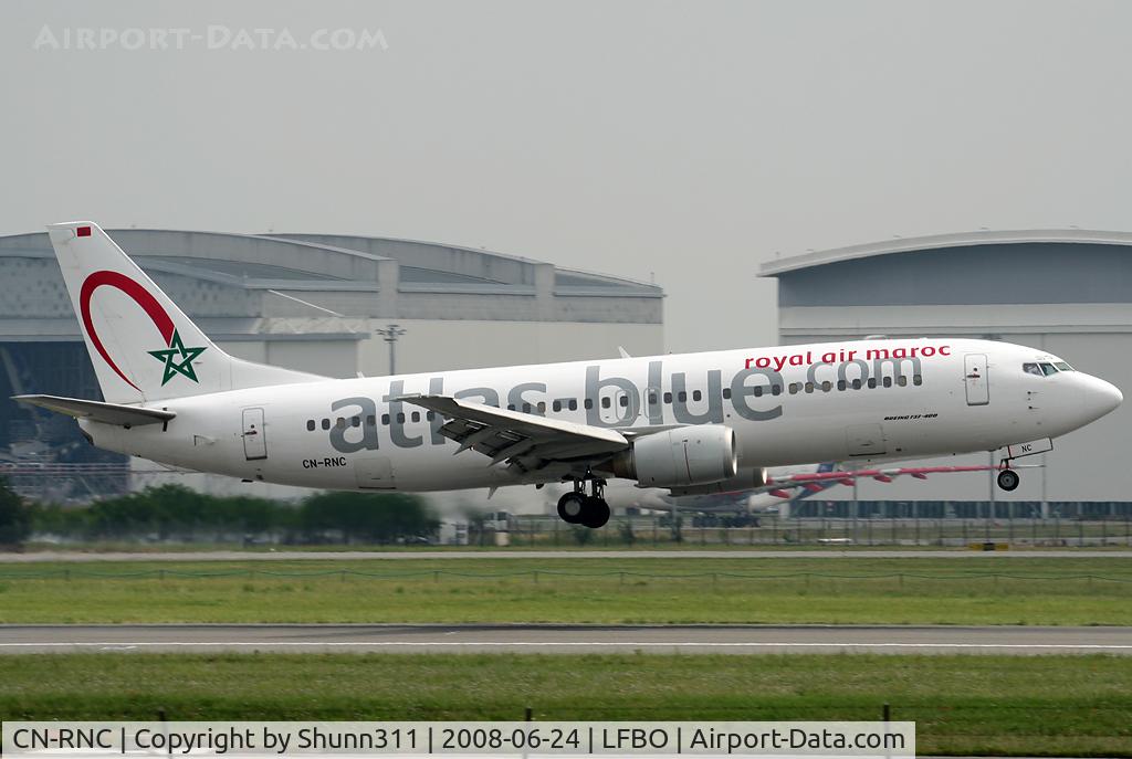 CN-RNC, 1994 Boeing 737-4B6 C/N 26529, Landing rwy 14R