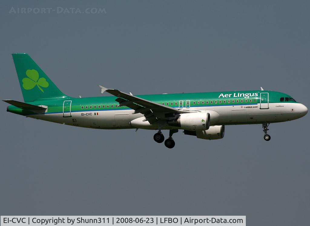 EI-CVC, 2001 Airbus A320-214 C/N 1443, Landing rwy 14R