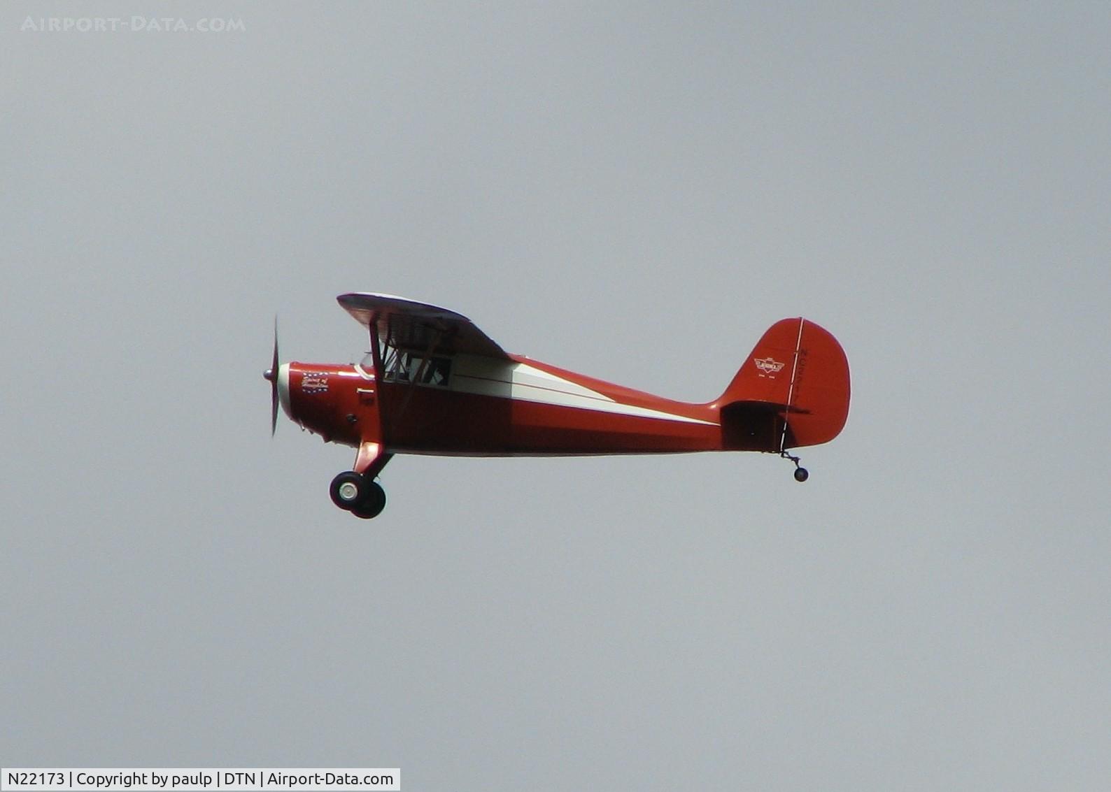 N22173, 1939 Aeronca 65-C C/N C2759, Flying around the Downtown Shreveport airport. A real nice old aircraft.