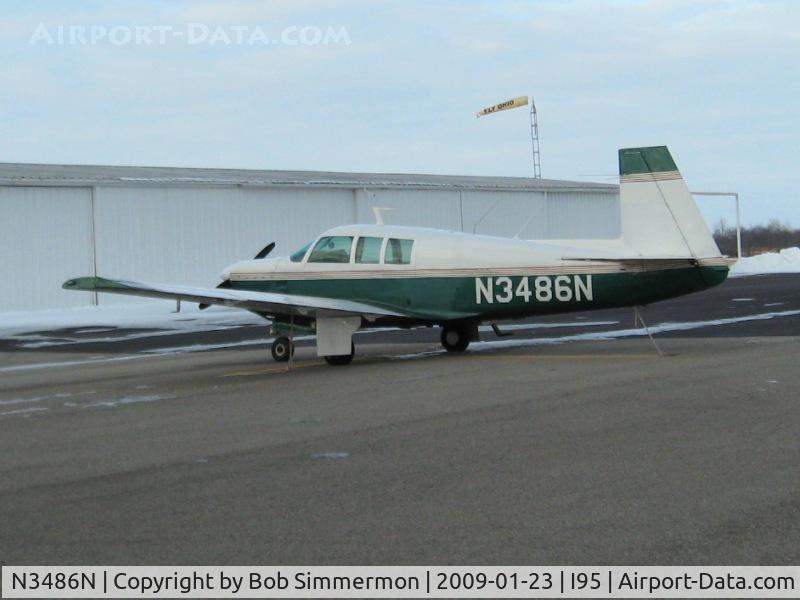 N3486N, 1967 Mooney M20F Executive C/N 680068, On the ramp at Kenton, Ohio