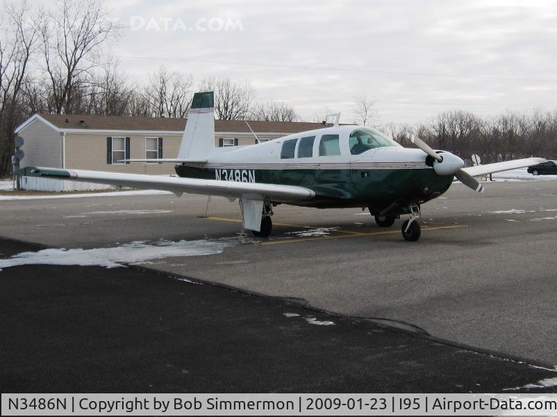 N3486N, 1967 Mooney M20F Executive C/N 680068, On the ramp at Kenton, Ohio