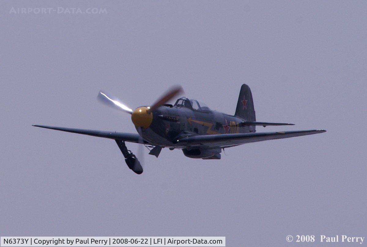 N6373Y, 1997 Yakovlev Yak-9U-M C/N 0470404, Had a slight gear slippage, but she cleaned up nicely