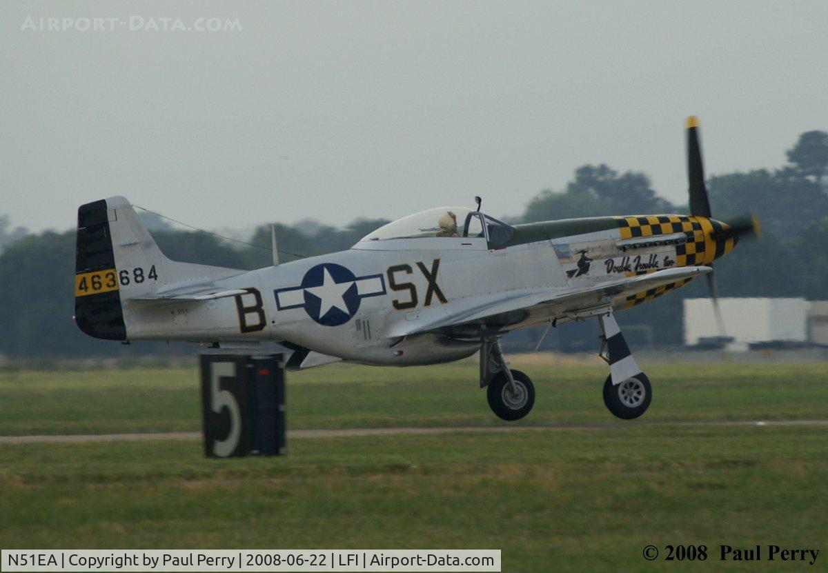N51EA, 1944 North American F-51D Mustang C/N 44-72483, Leaving Langley, headed south to roost