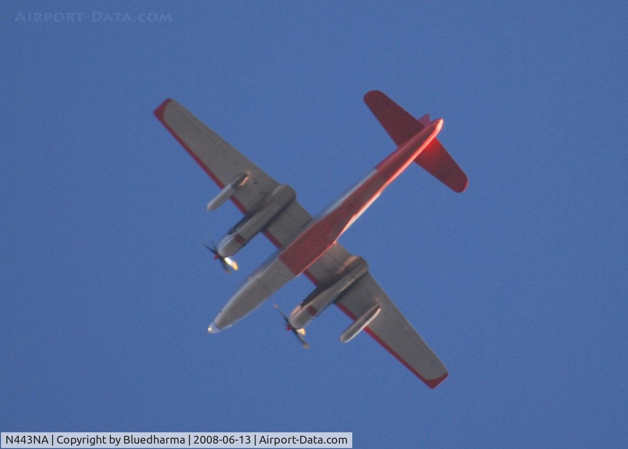 N443NA, 1958 Lockheed P2V-7 Neptune C/N 726-7168 (145906), Flying East over Columbine High School.