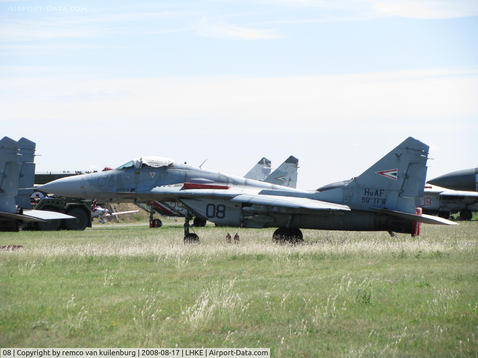 08, Mikoyan-Gurevich MiG-29B C/N 35151/4601, open door Kecskemet stored