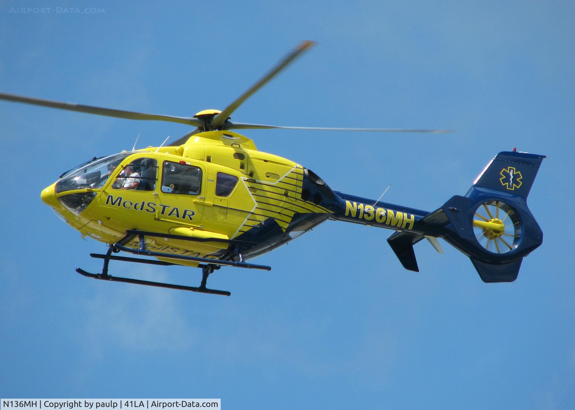 N136MH, 2000 Eurocopter EC-135T-1 C/N 0161, At Metro Aviation near the Downtown Shreveport airport.