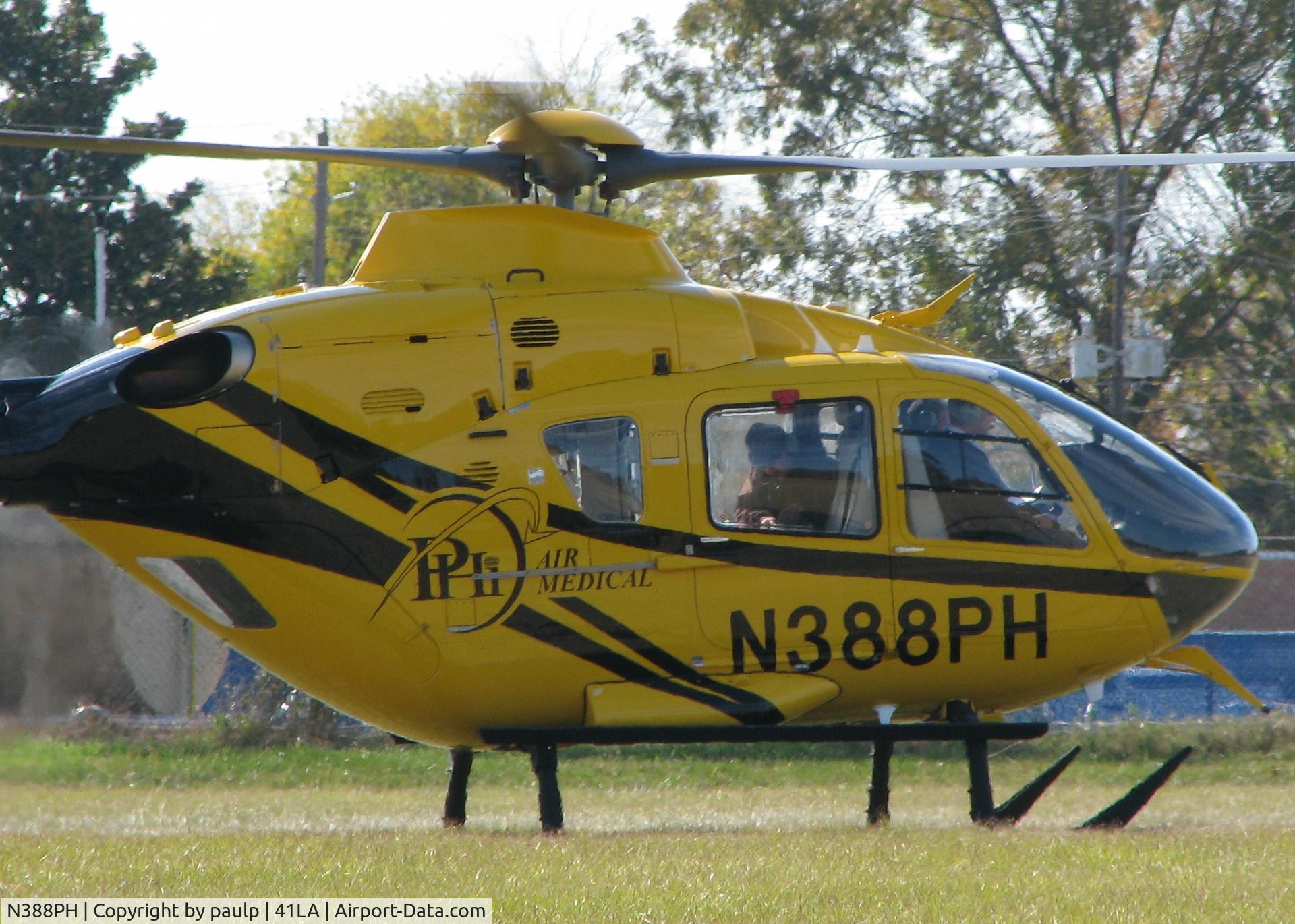N388PH, 2008 Eurocopter EC-135P-2+ C/N 0701, At Metro Aviation near the Downtown Shreveport airport.