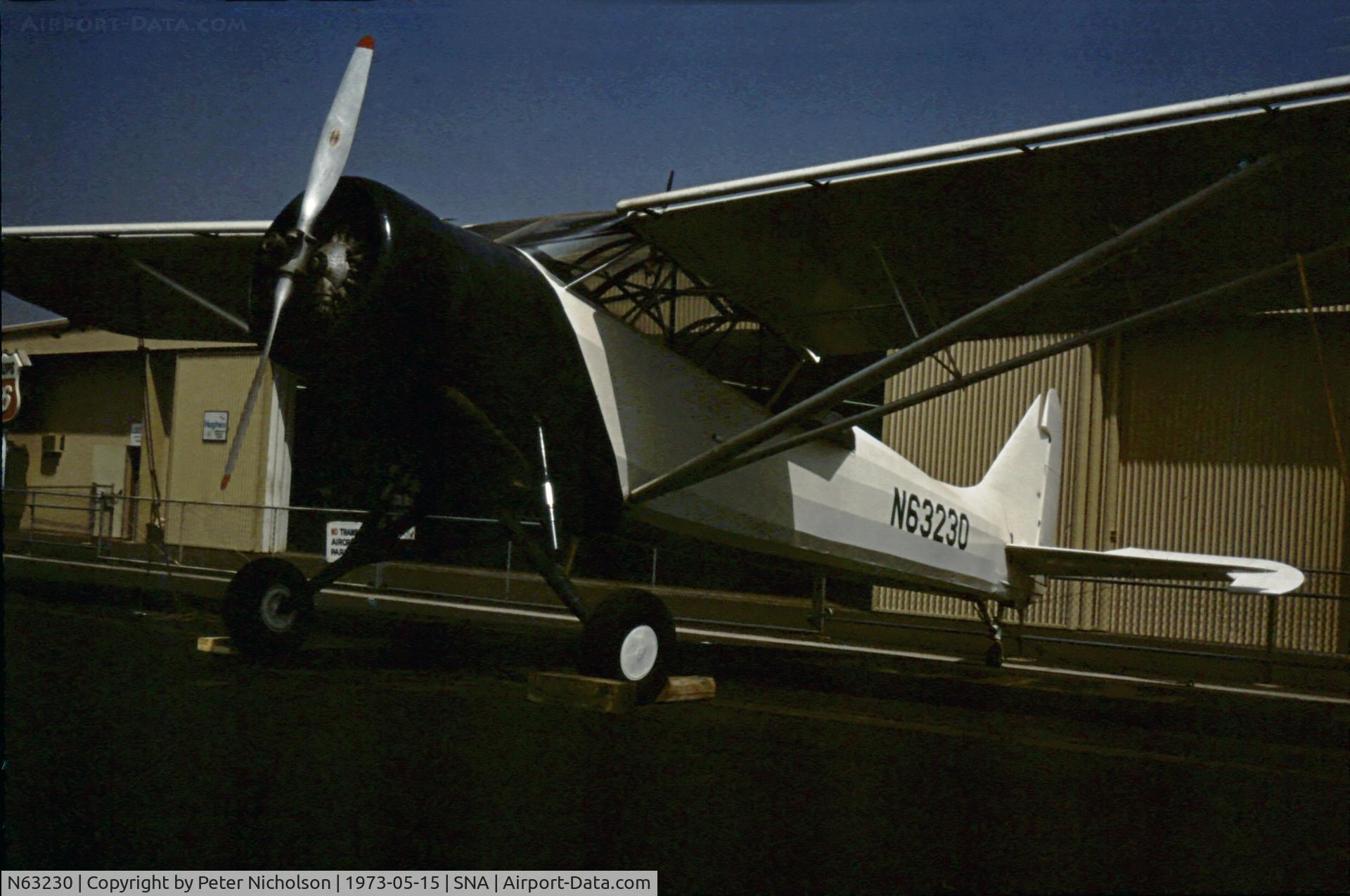 N63230, 1941 Stinson L-1 C/N 40-3102, In 1973 this Vigilant was part of the Tallmantz Collection at Orange County Airport.