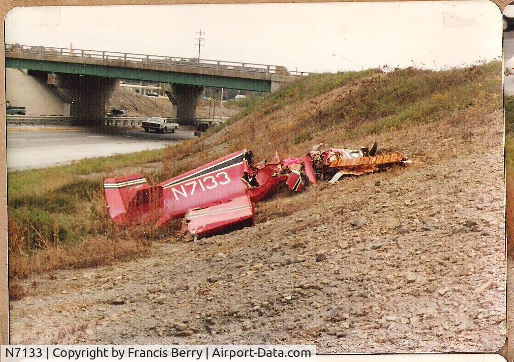N7133, 1973 Cassutt Sport C/N 711, Crashed Cloverdale, In on Oct 22 1978 with one fatality. DBR. See ASN Wikibase Occurrence # 5488. 
