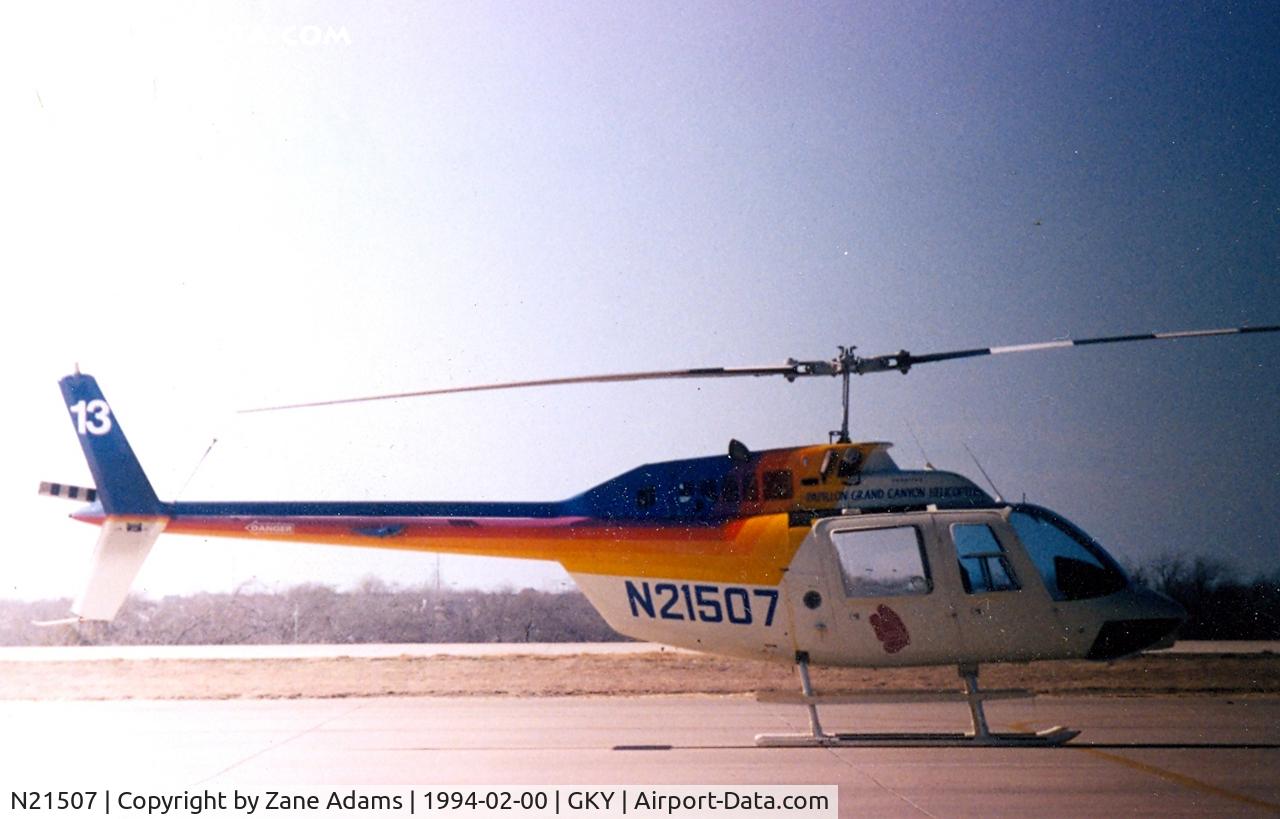 N21507, 1981 Bell 206B JetRanger III C/N 3464, Grand Canyon Helicopters - At Arlingotn Municipal