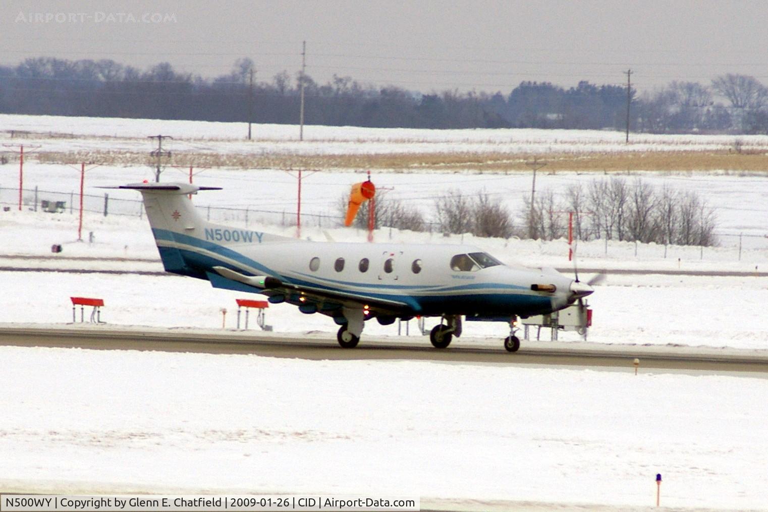 N500WY, 2006 Pilatus PC-12/47 C/N 762, On take-off roll Runway 27