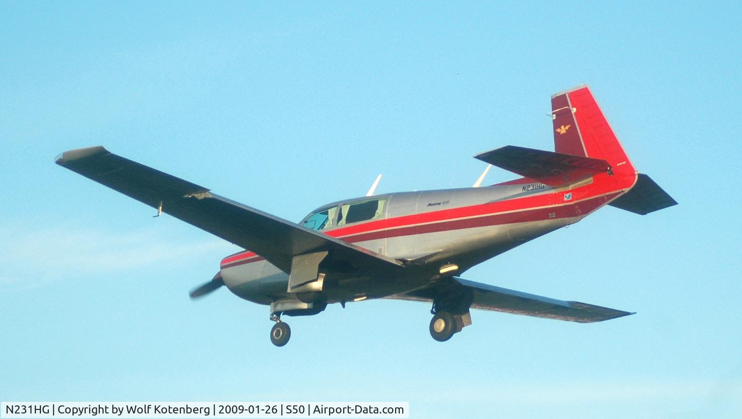 N231HG, 1979 Mooney M20K C/N 25-0259, seconds from touchdown