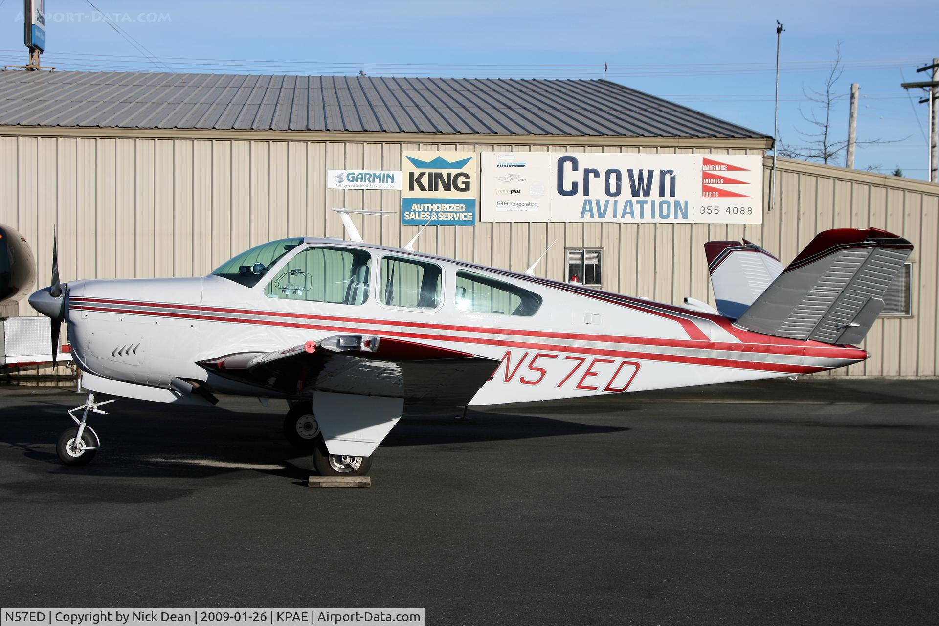 N57ED, 1957 Beech H35 Bonanza C/N D-5140, KPAE