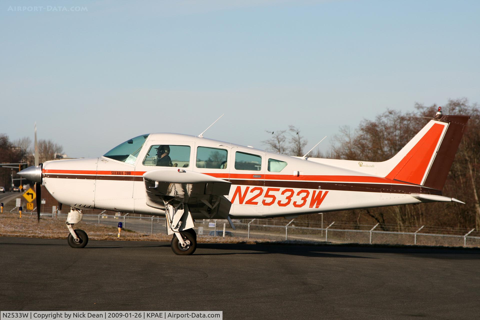 N2533W, 1973 Beech B24R Sierra C/N MC-208, KPAE