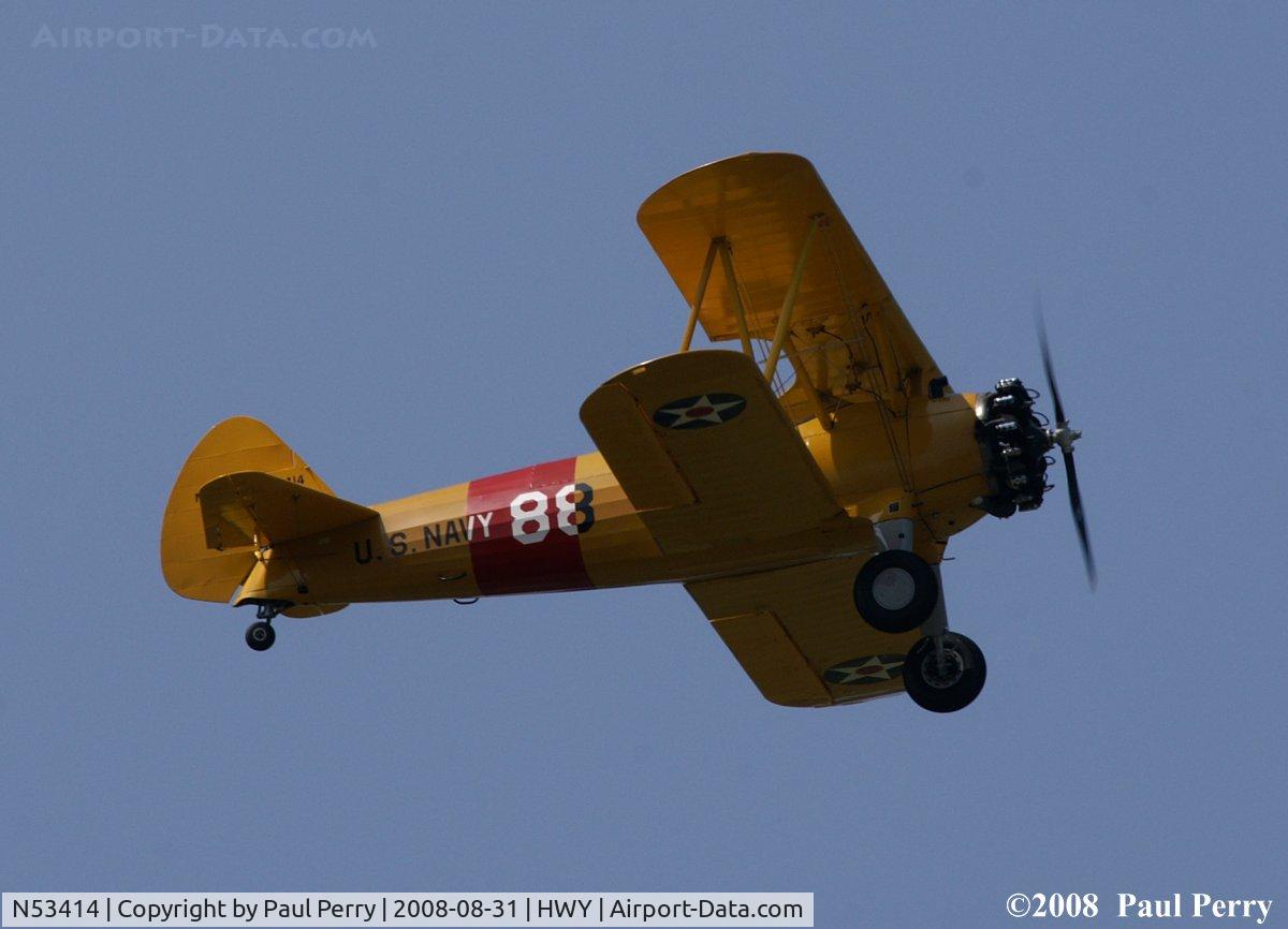 N53414, 1942 Boeing A75N1(PT17) C/N 75-773, Nice day to take to the skies