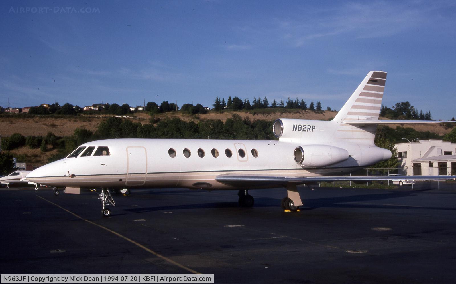 N963JF, 1980 Dassault Falcon 50 C/N 18, KBFI (Seen here as N82RP and currently registered N963JF as posted)