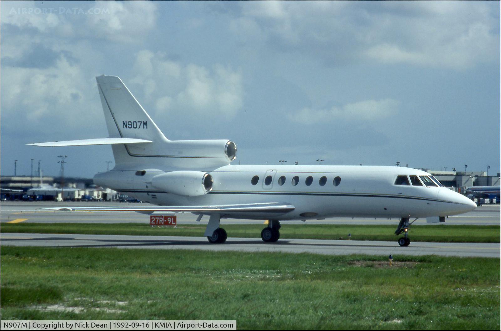 N907M, 1981 Dassault Falcon 50 C/N 35, KMIA (Seen here as N907M this airframe is currently registered XA-FVK as posted)
