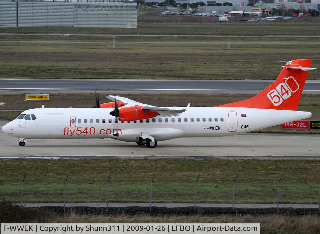 F-WWEK, 2009 ATR 72-212A C/N 845, C/n 845 - Second ATR72 for Fly540 Nigeria