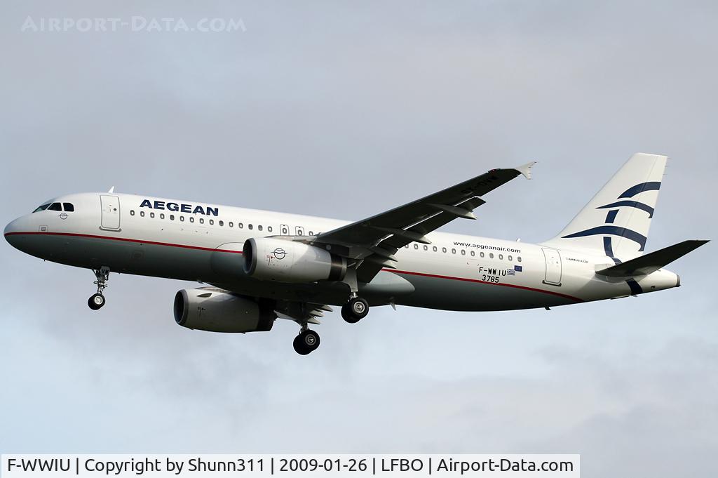 F-WWIU, 2009 Airbus A320-232 C/N 3785, C/n 3785 - To be SX-DVW