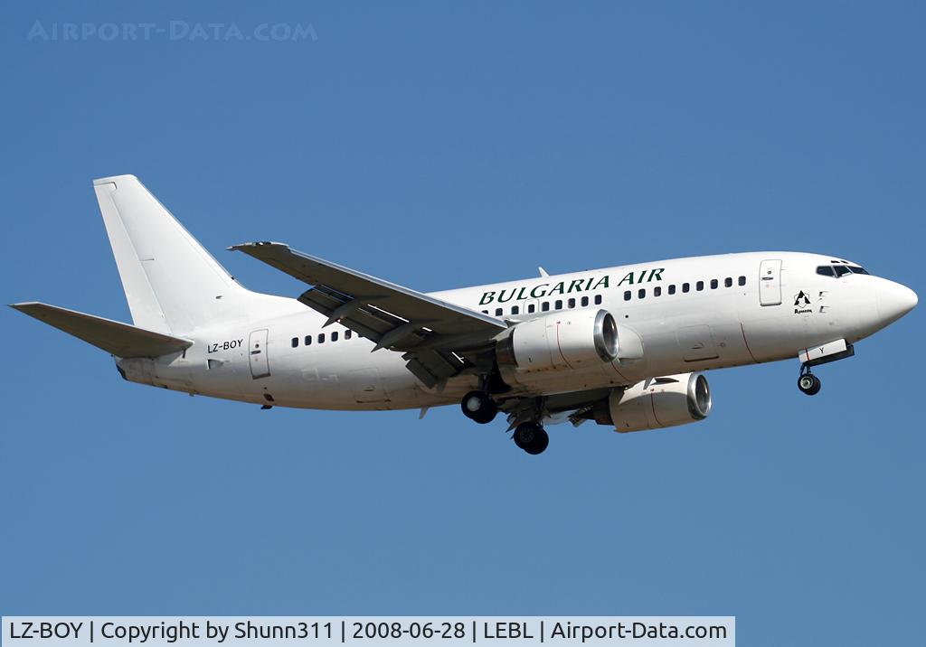 LZ-BOY, 1990 Boeing 737-53A C/N 24785, Landing rwy 07R