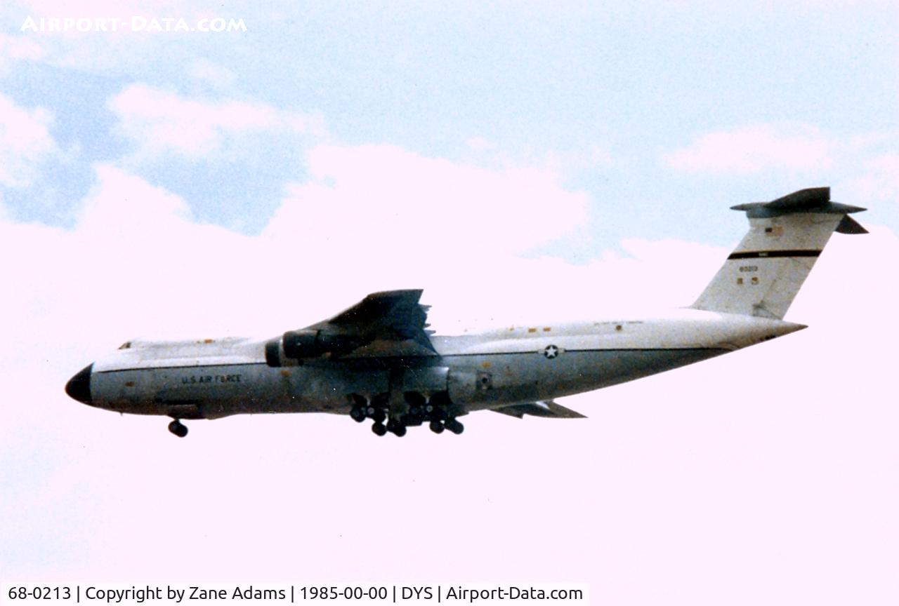 68-0213, 1968 Lockheed C-5A Galaxy C/N 500-0016, C-5A landing at Dyess AFB