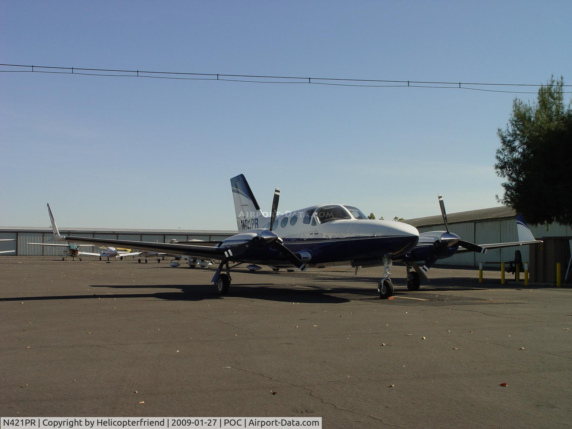 N421PR, 1975 Cessna 421C Golden Eagle C/N 421C-0027, Parked near Transient Parking at Brackett