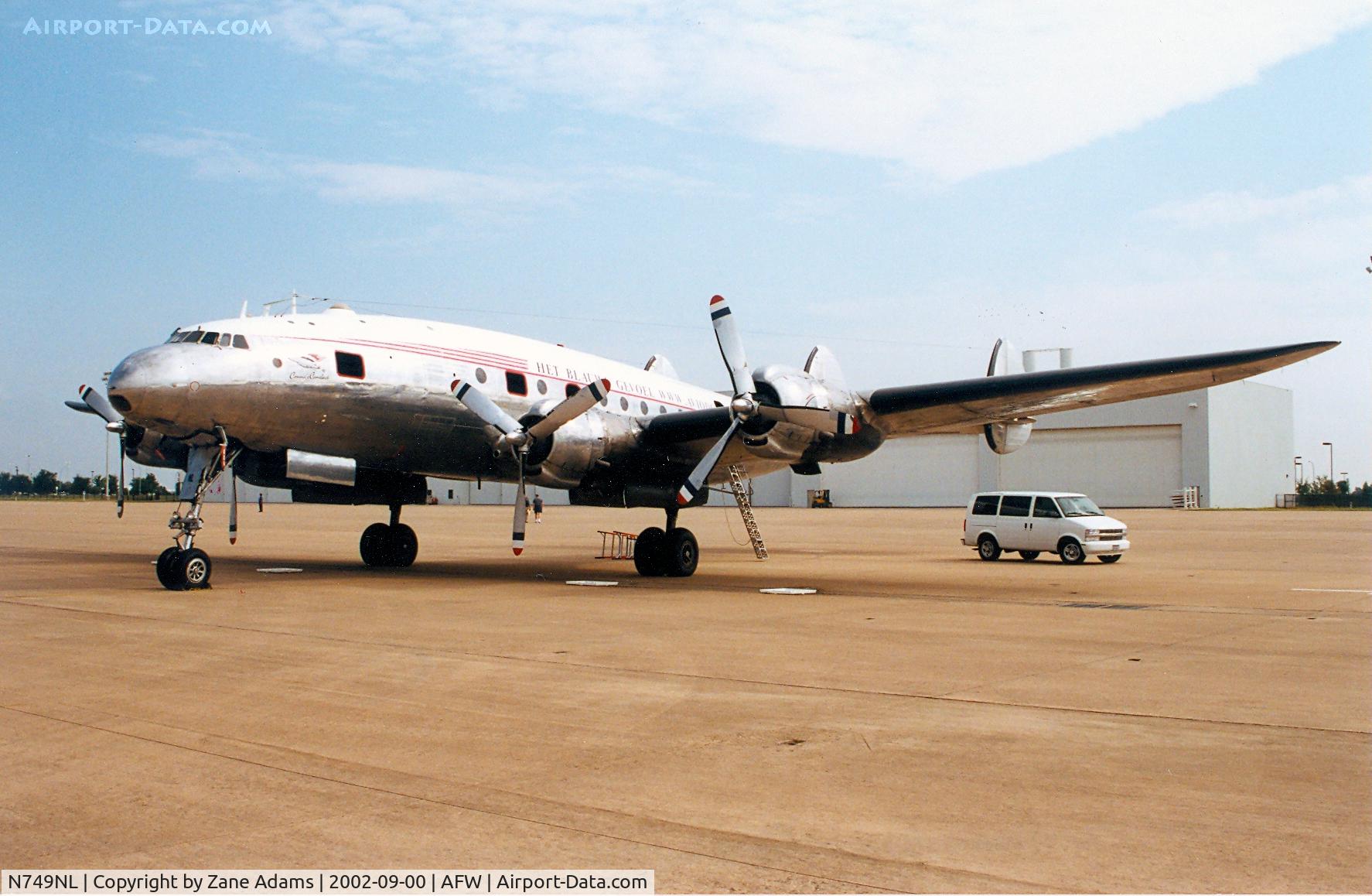 N749NL, 1949 Lockheed L-749-79 Constellation C/N 2604, Dutch Connie at Alliance Fort Worth - stop over on the way east to Europe from Arizona.