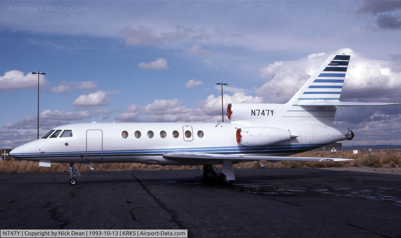 N747Y, 1981 Dassault Falcon 50 C/N 49, KRKS Taken on the trip delivering a PA30 from KPAE to KTMP we stopped here for fuel
